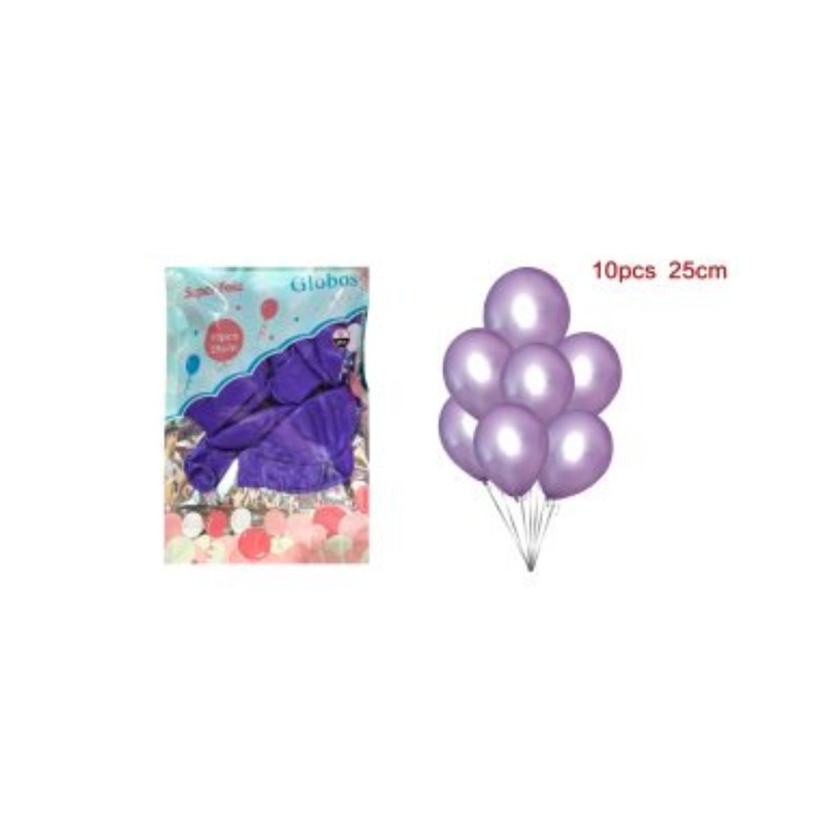 GENERICO - GLOBOS LATEX 25 CM 10 PCS