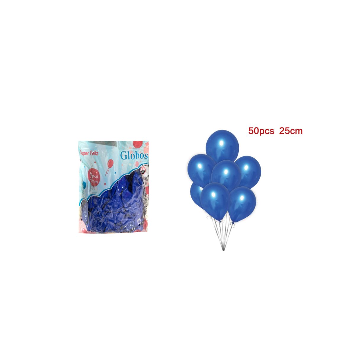 GENERICO - GLOBOS LATEX 25 CM 50 PCS