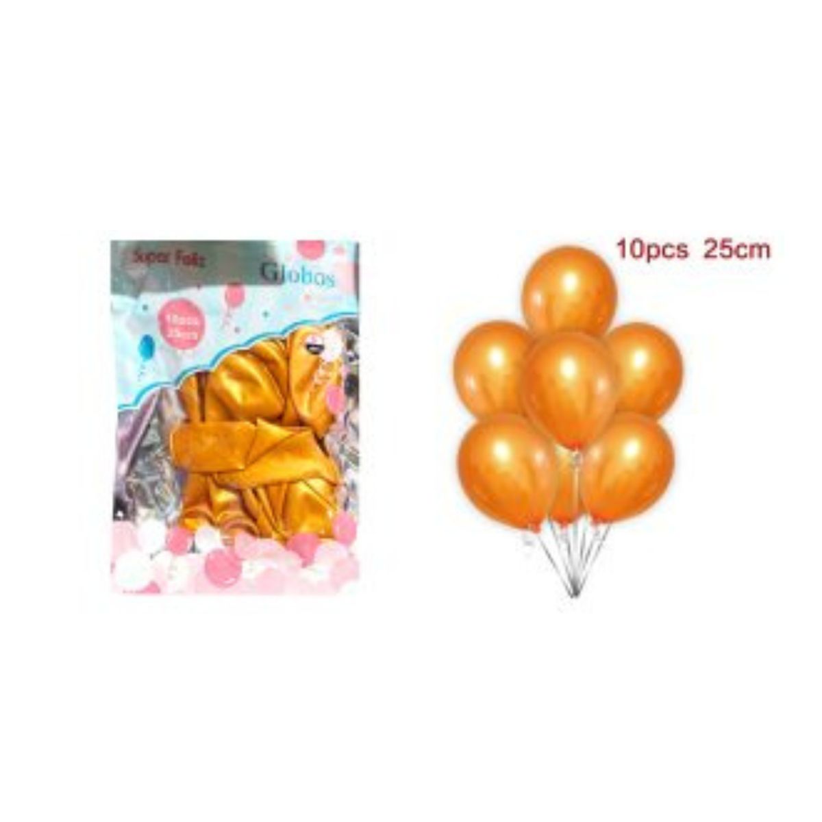 GENERICO - GLOBOS LATEX 25 CM 10 PCS