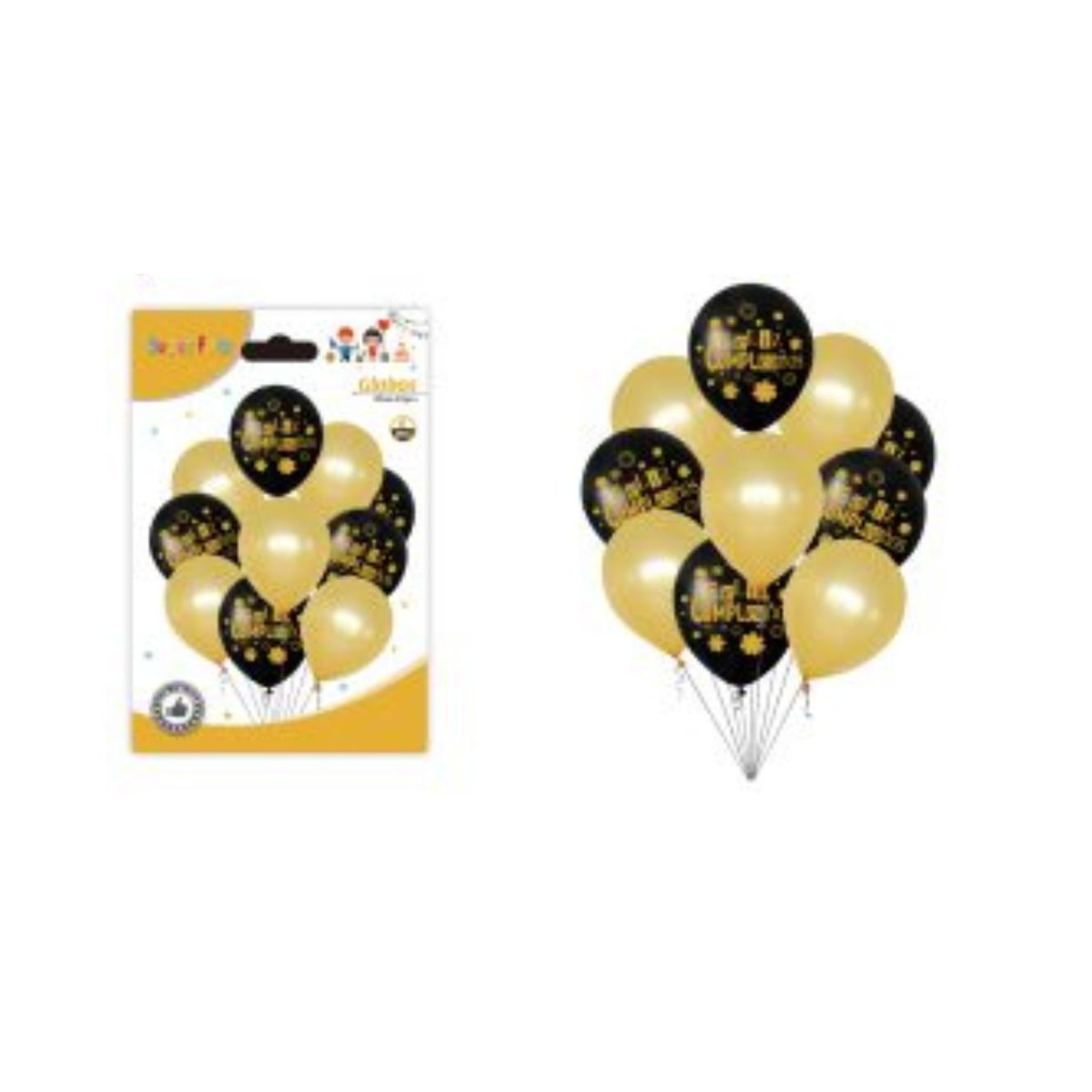 GENERICO - GLOBOS FELIZ CUMPLEAÑOS 30 CM 10 PCS