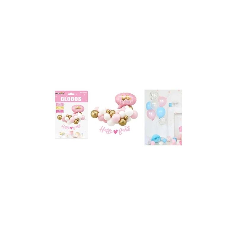GENERICO - Set De Globos Látex Baby Shower Rosado 31pcs