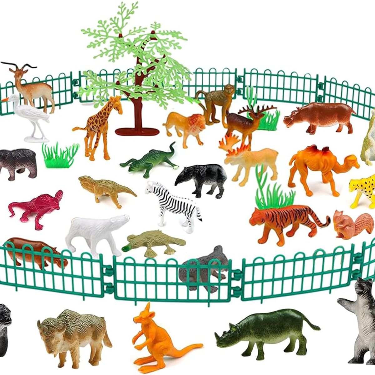 KUANGYE - Set Animales Salvajes Safari Figura Juguete Selva