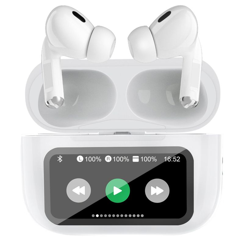 TECNOLAB - Audífonos Bluetooth Con Pantalla Touch Blanco - SC