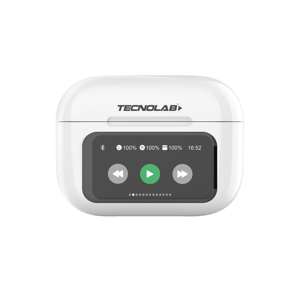 TECNOLAB - Audífonos Bluetooth Con Pantalla Touch Blanco - SC
