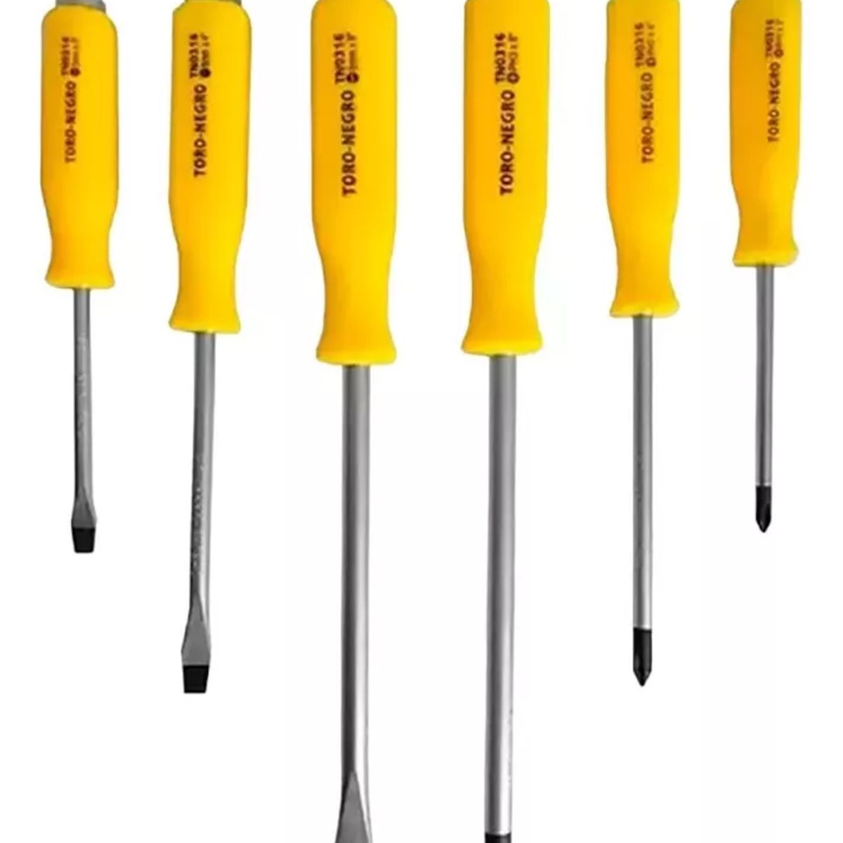 GENERICO - Set 6 Juego Destornilladores De Golpe Kit Cruz Paleta