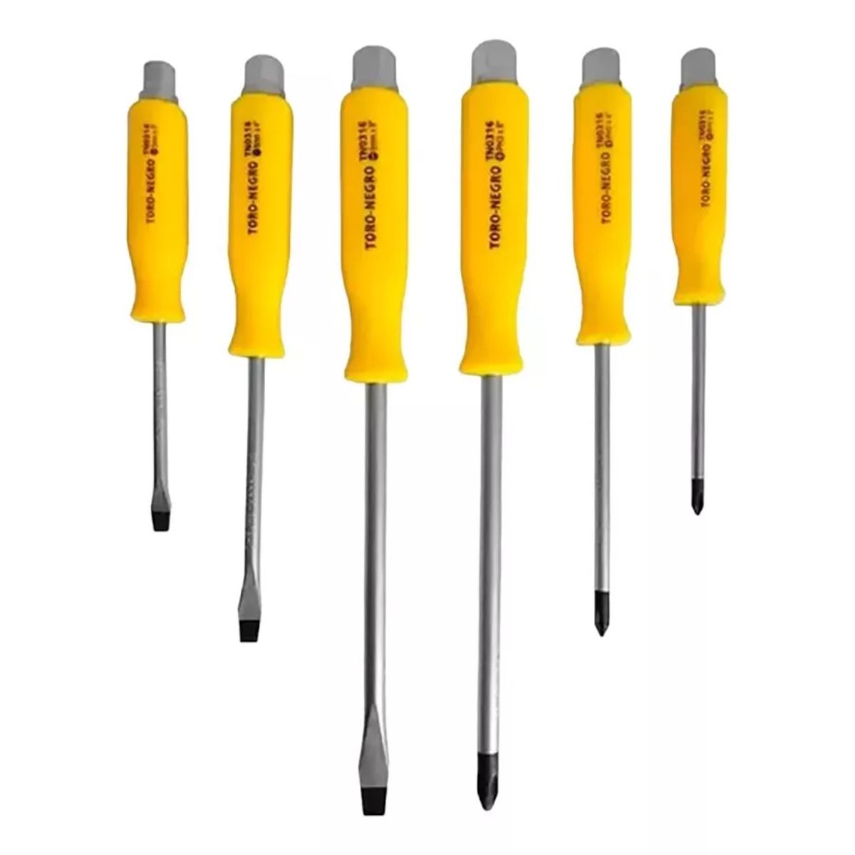 GENERICO - Set 6 Juego Destornilladores De Golpe Kit Cruz Paleta