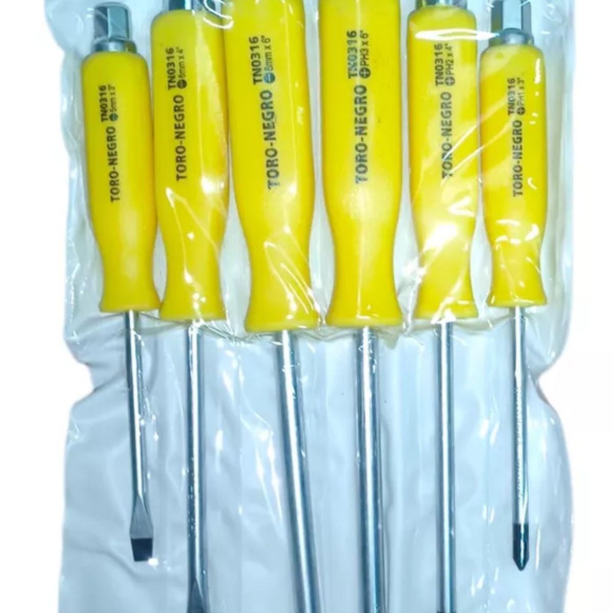 GENERICO - Set 6 Juego Destornilladores De Golpe Kit Cruz Paleta