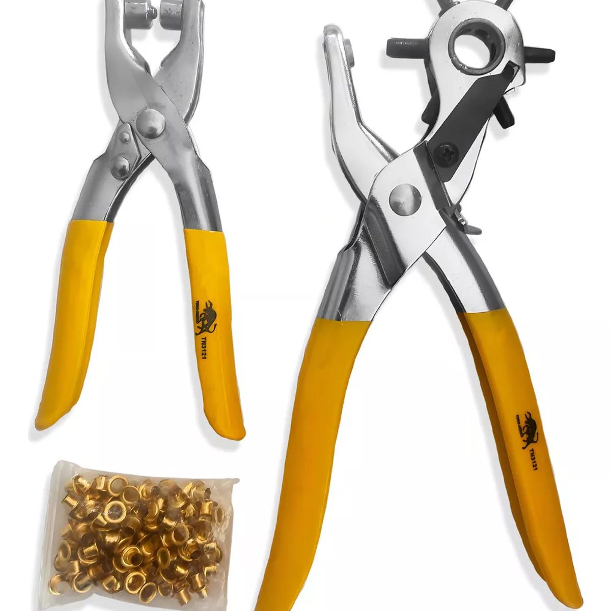 GENERICO - Set Alicates Sacabocado 2 Pieza Prensas Ojetillos