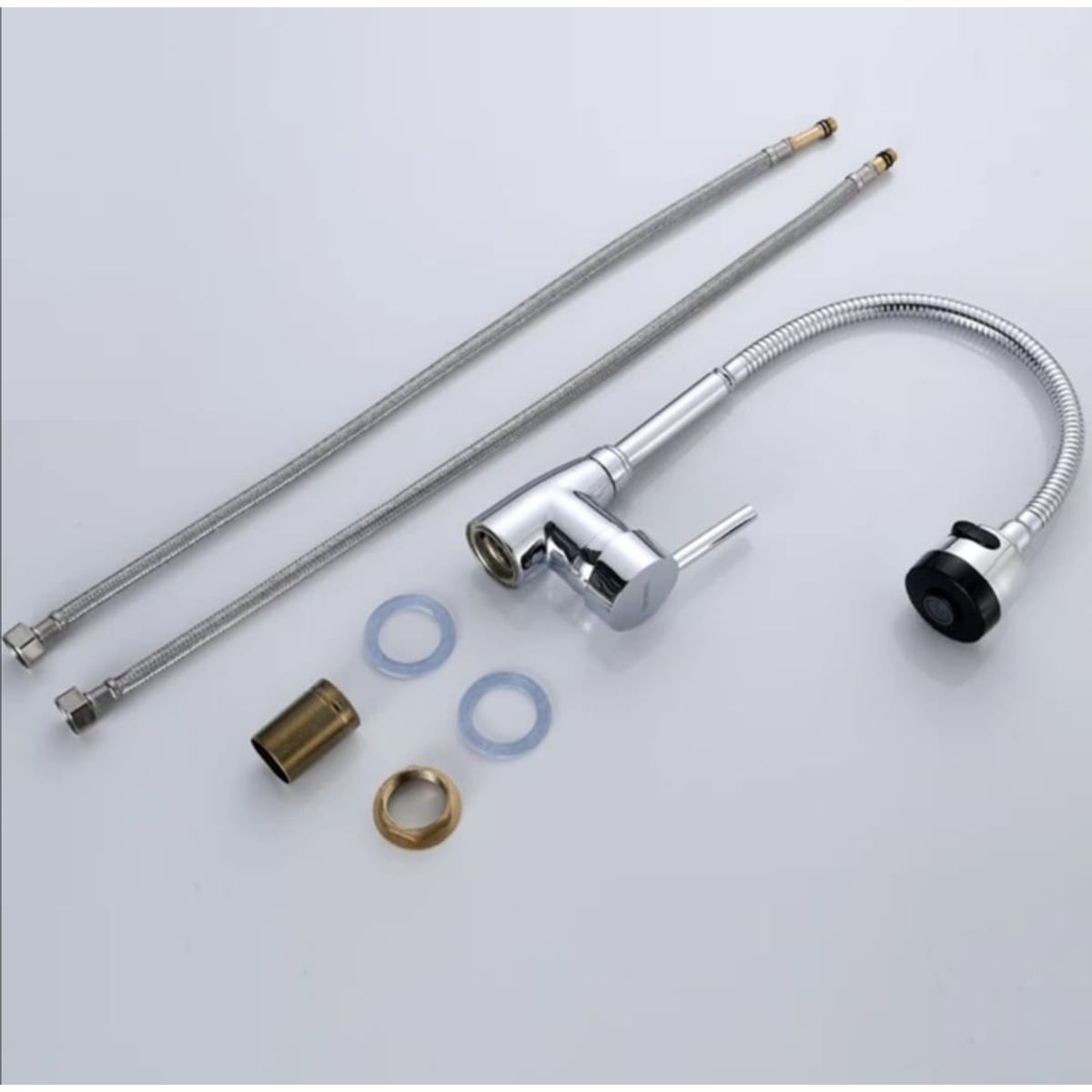 GENERICO - Llave monomando cromada flexible cambio de chorro