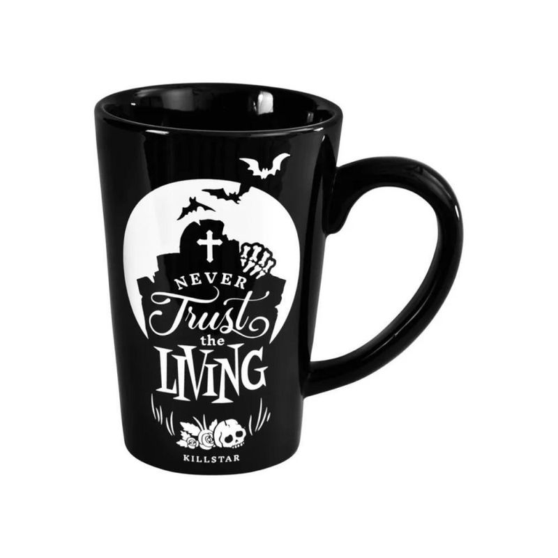 GENERICO - Tazón Taza Cerámica  Never Trust The Living  Kill Gothic - Negro
