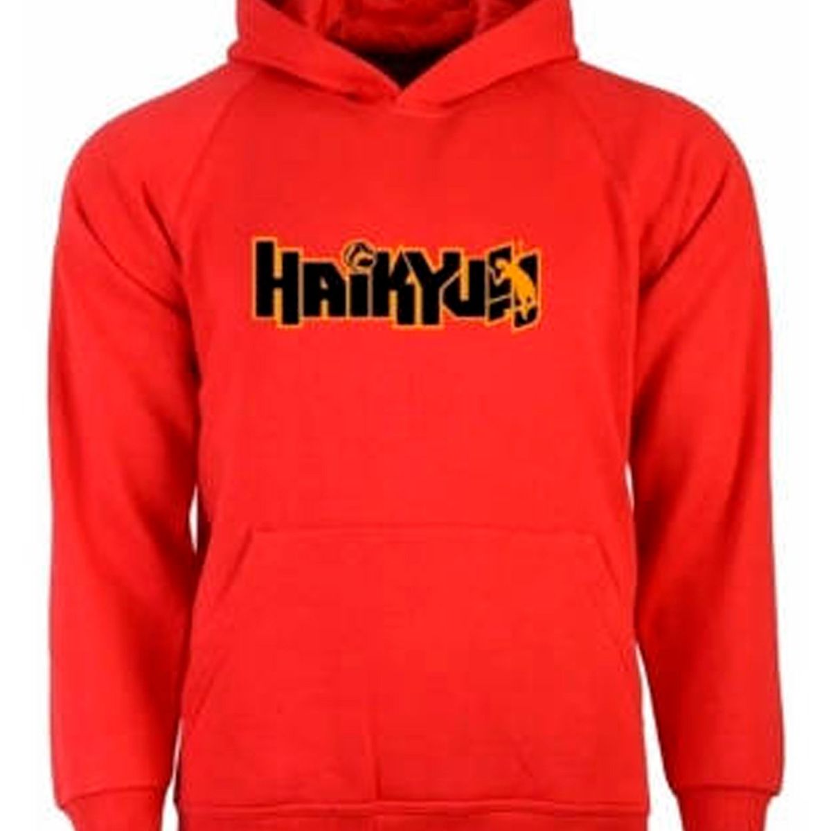 GENERICO - Poleron Haikyuu Logo Naranjo Anime Voleibol Hombre
