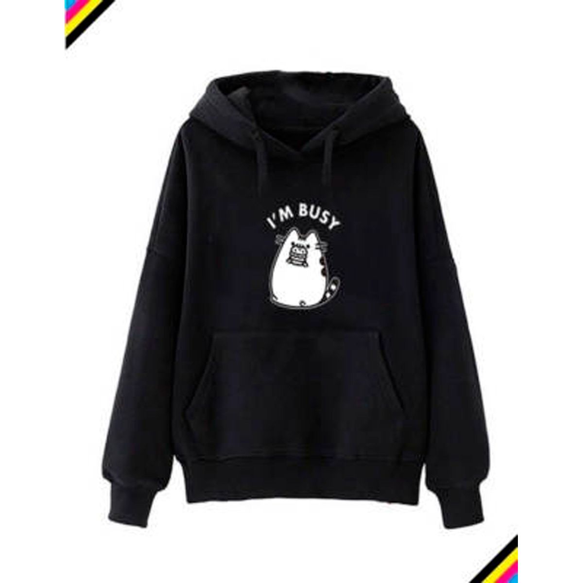 GENERICO - Poleron  Gatita cute kawaii  I am busy estoy ocupada