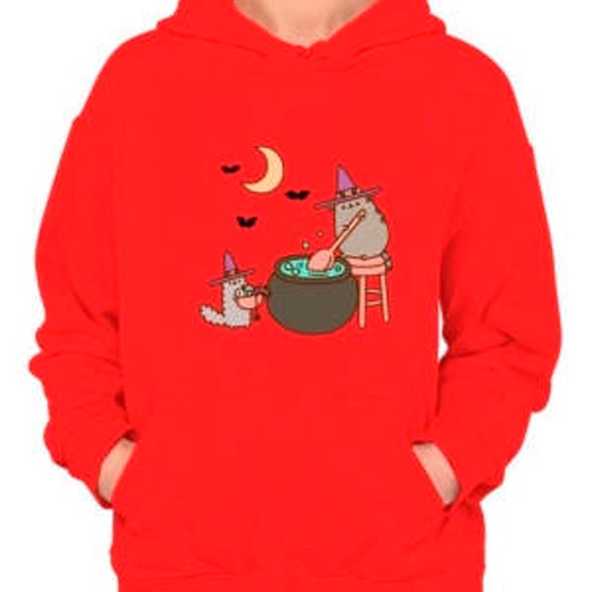 GENERICO - Poleron Diseño Halloween Gato Kawai