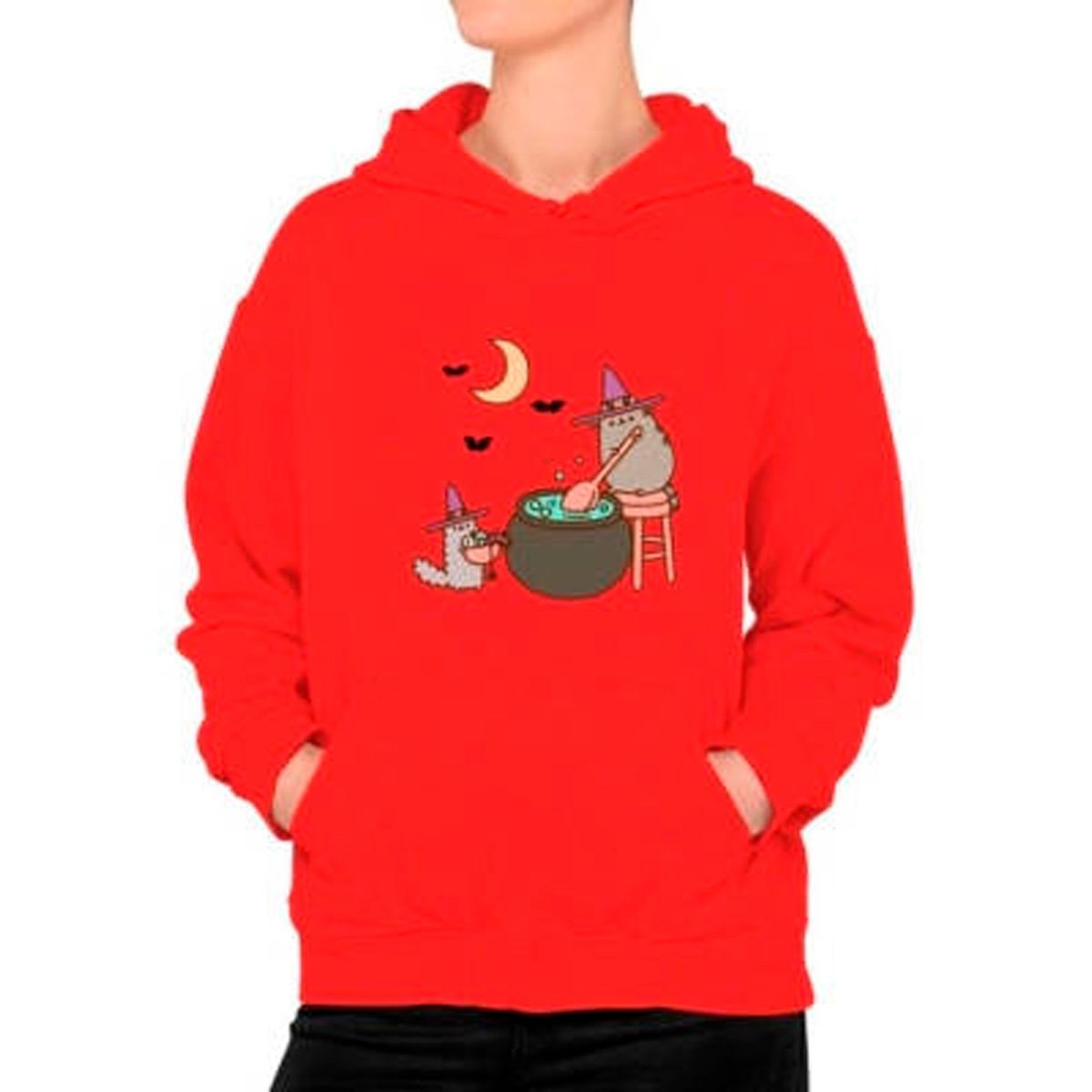 GENERICO - Poleron Diseño Halloween Gato Kawai