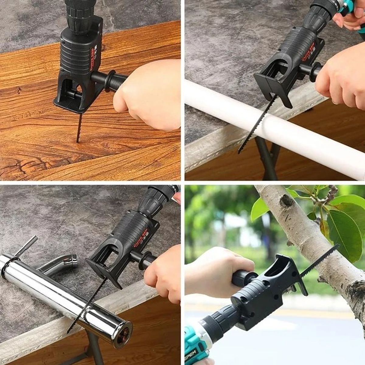 GENERICO - Adaptador Sierra Sable Caladora Serrucho Para Taladro