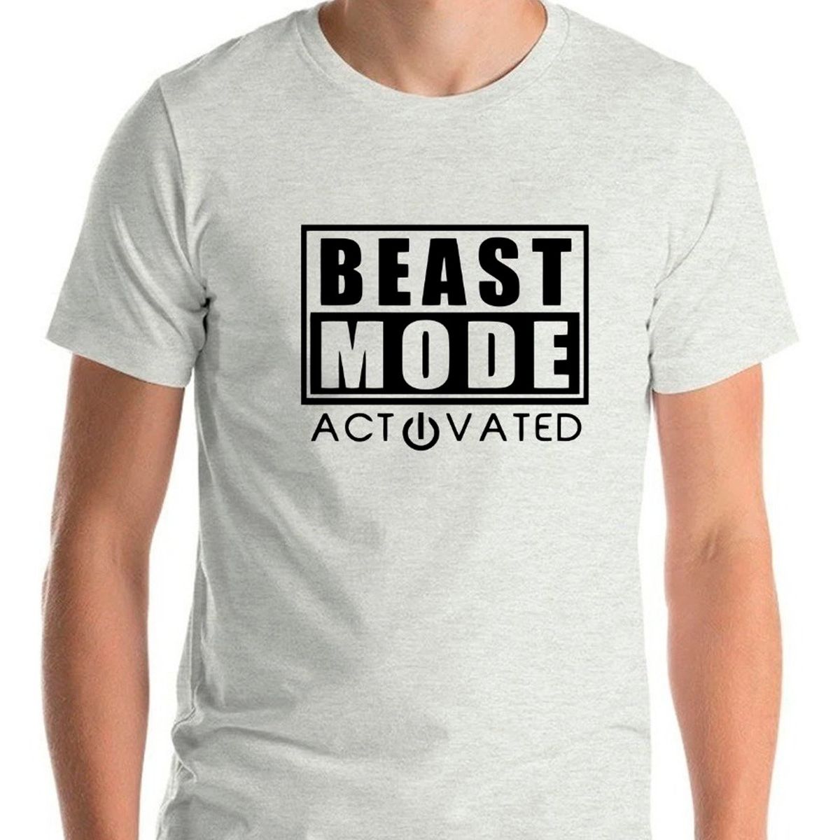GENERICO - Polera Beast Mode Activated Gimnasio Pesas Cross Moda Hombre