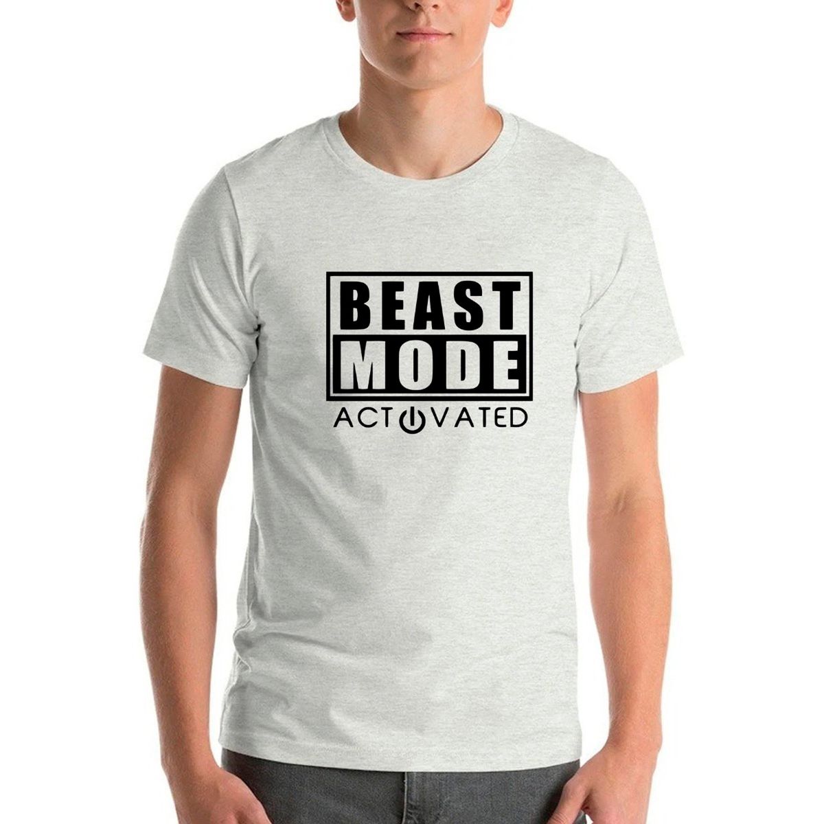 GENERICO - Polera Beast Mode Activated Gimnasio Pesas Cross Moda Hombre