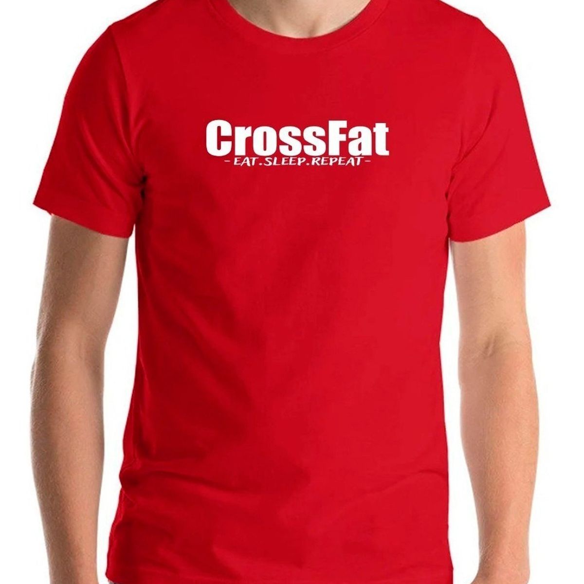 GENERICO - Polera Crossfat  Comer Dormir Repetir  Crossfit Funny  Relax