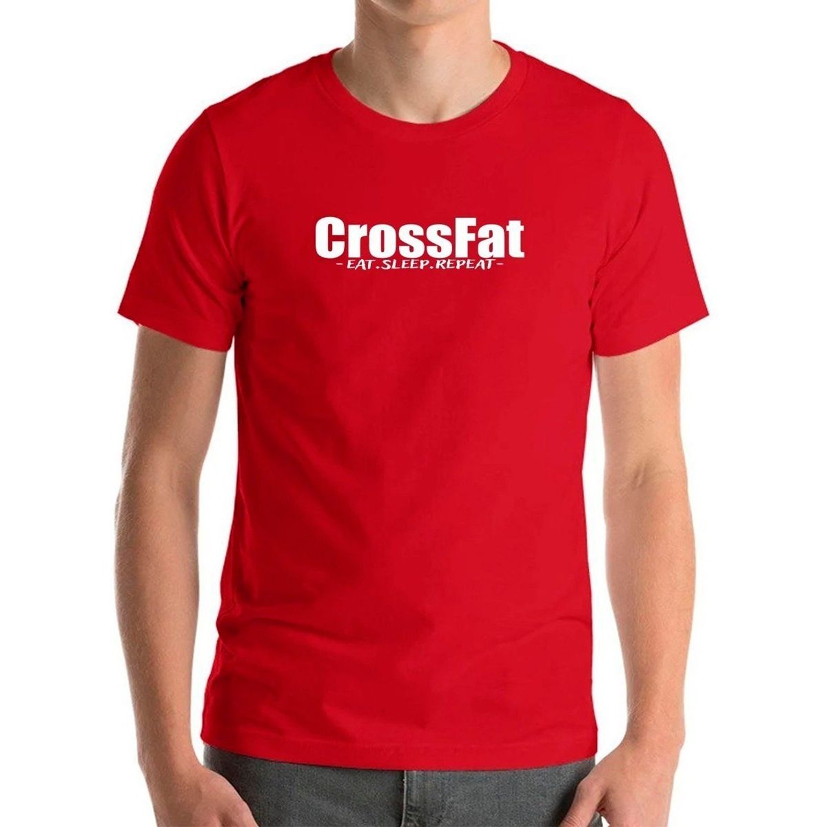 GENERICO - Polera Crossfat  Comer Dormir Repetir  Crossfit Funny  Relax
