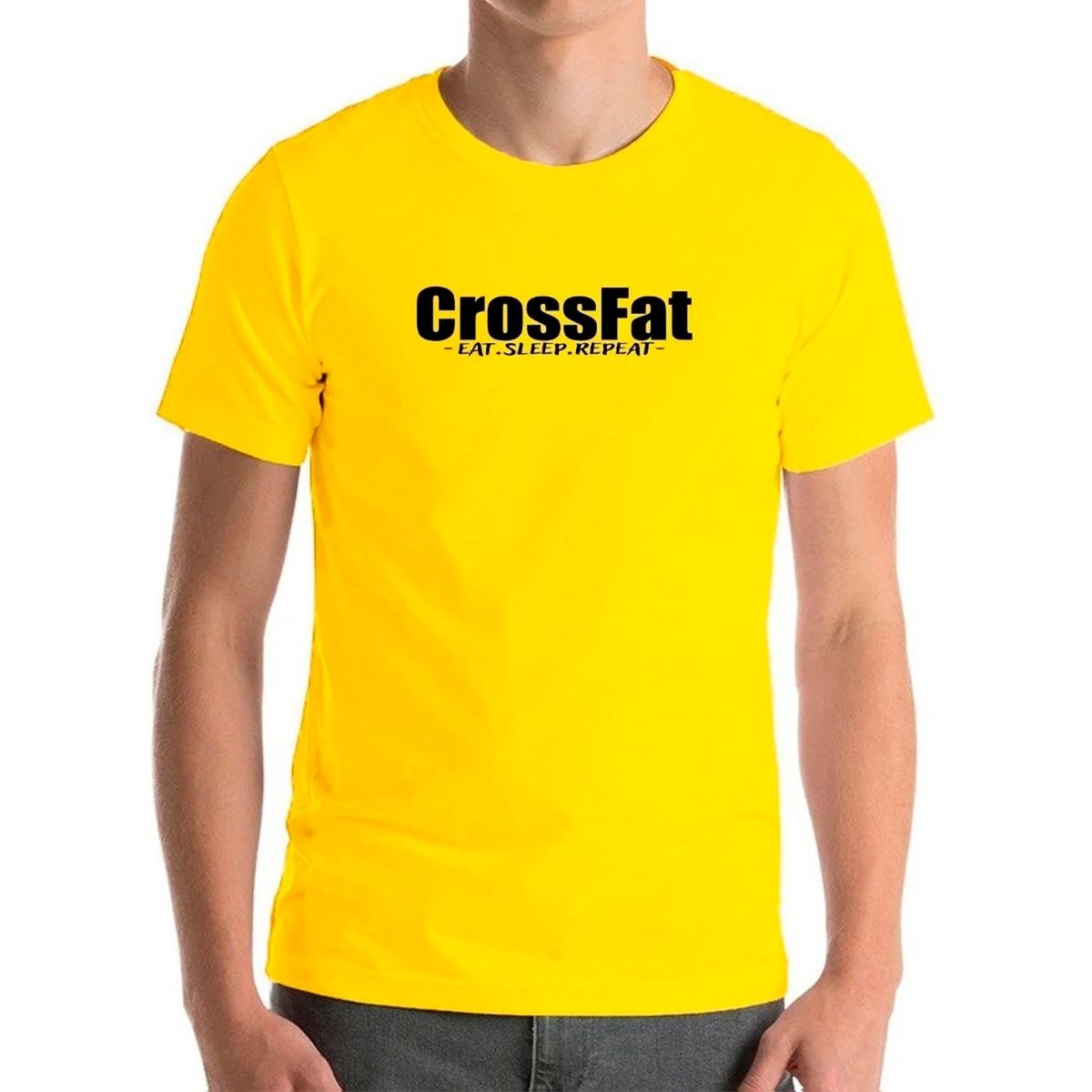 GENERICO - Polera Crossfat  Comer Dormir Repetir  Crossfit Funny  Relax