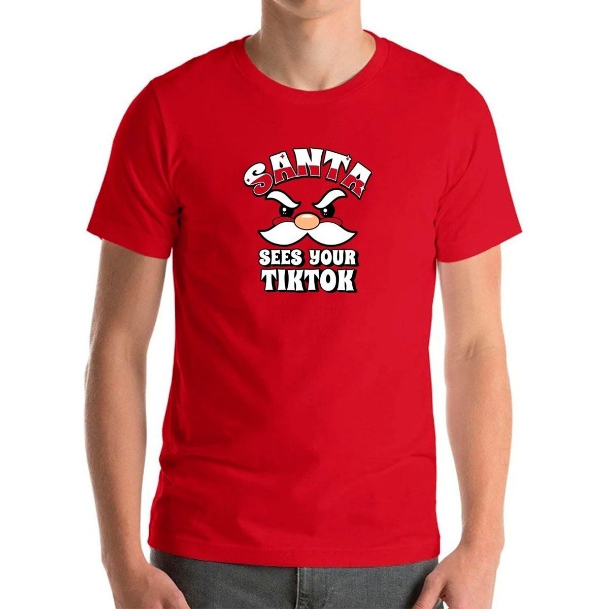 GENERICO - Polera Santa Ve Tus Redes Sociales Navidad Niño a  Adulto