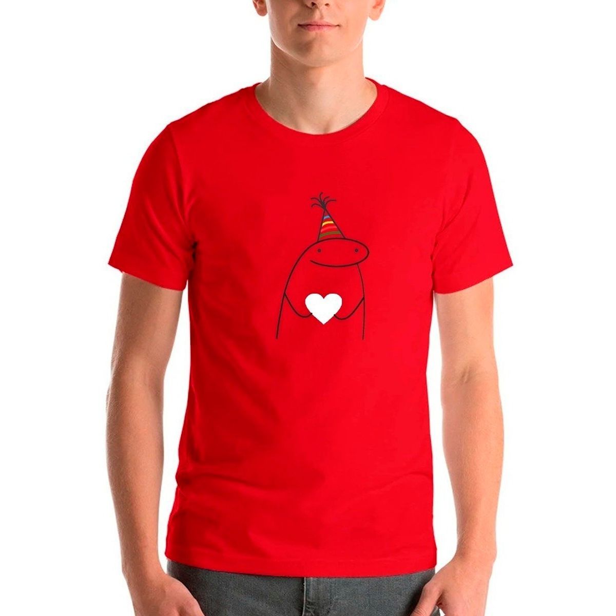 GENERICO - Polera Meme Cumpleaños Amistad Corazon Deformito Hombreniño