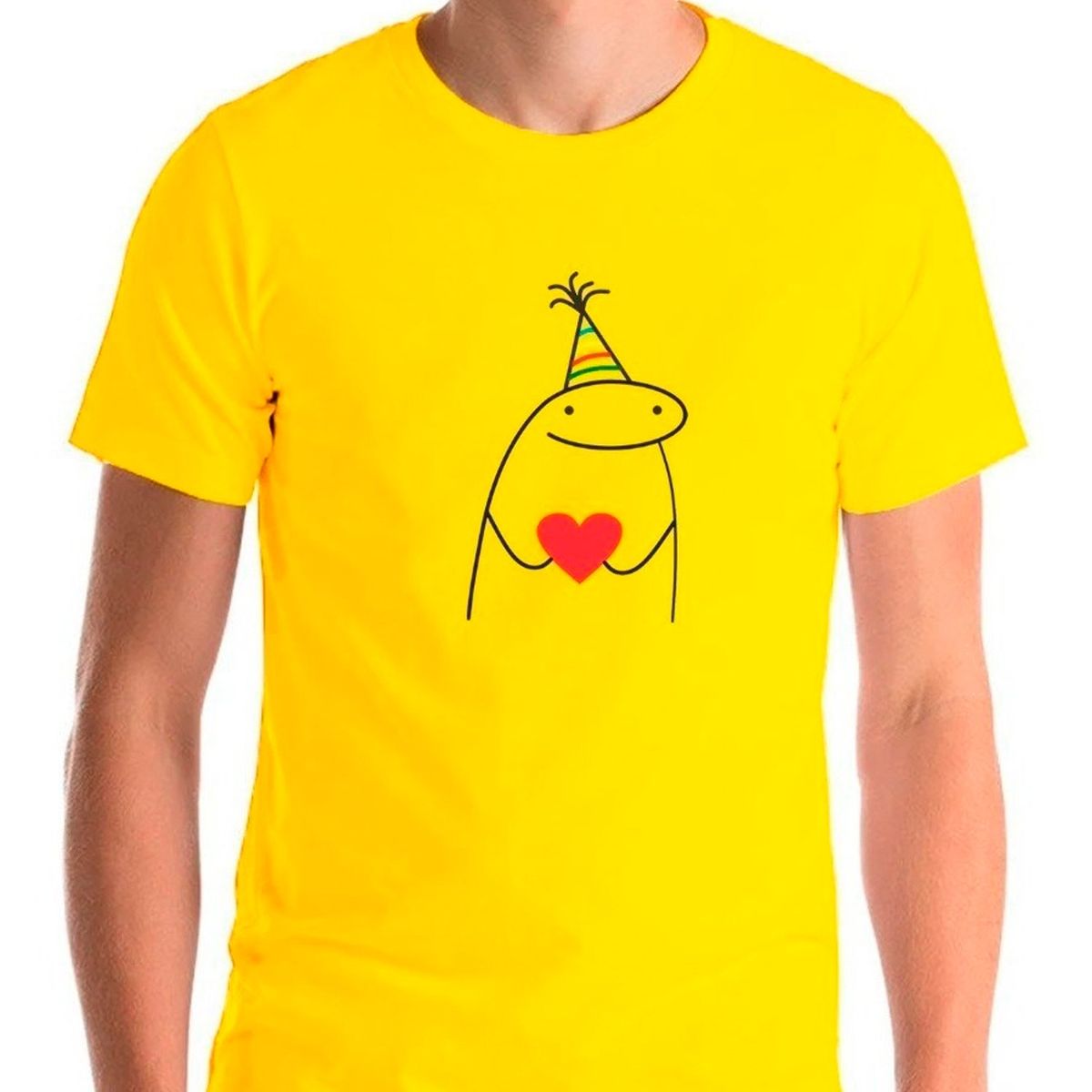 GENERICO - Polera Meme Cumpleaños Amistad Corazon Deformito Hombreniño
