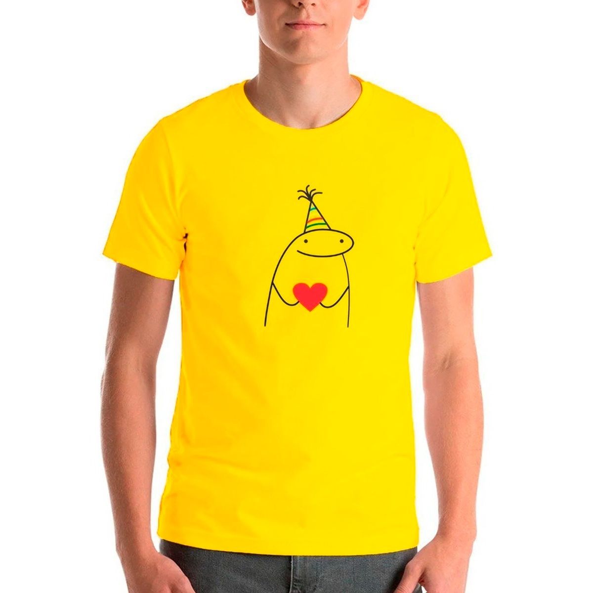 GENERICO - Polera Meme Cumpleaños Amistad Corazon Deformito Hombreniño