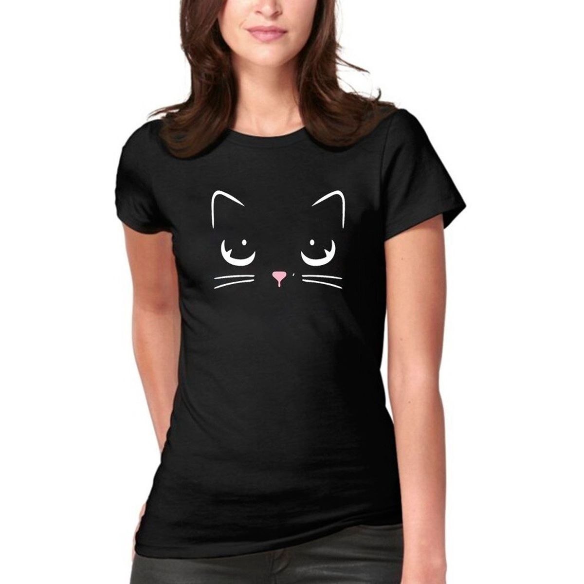GENERICO - Polera Gato Gatito Ojos Lindos  Moda Mujer