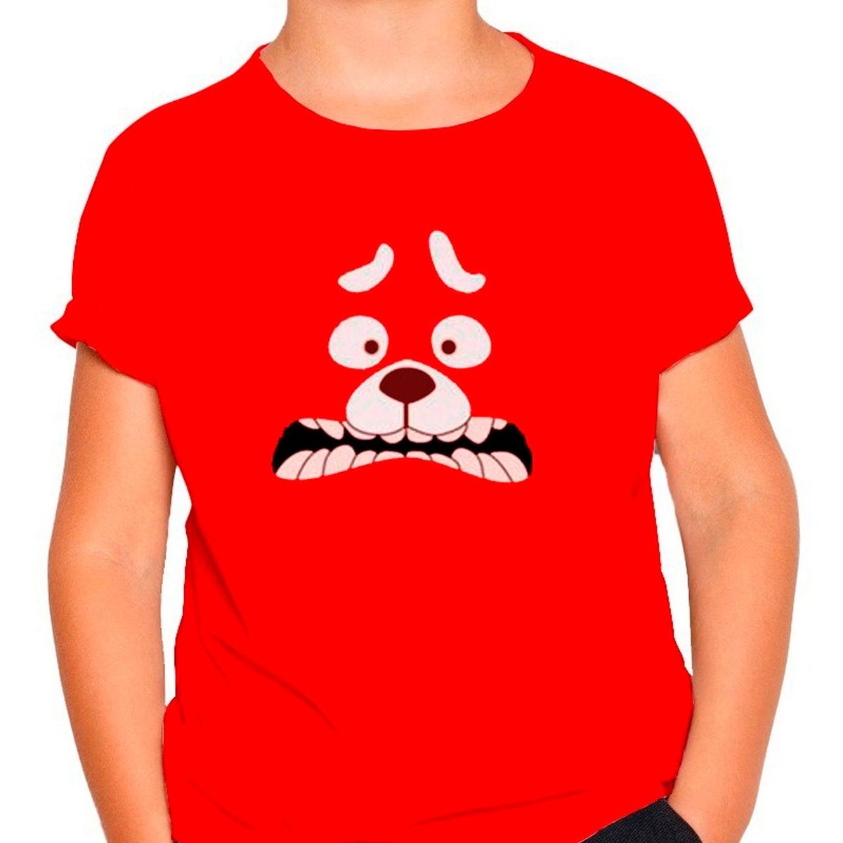 GENERICO - Polera Estampado Face Oso Rojo Turning Red Adultosniños