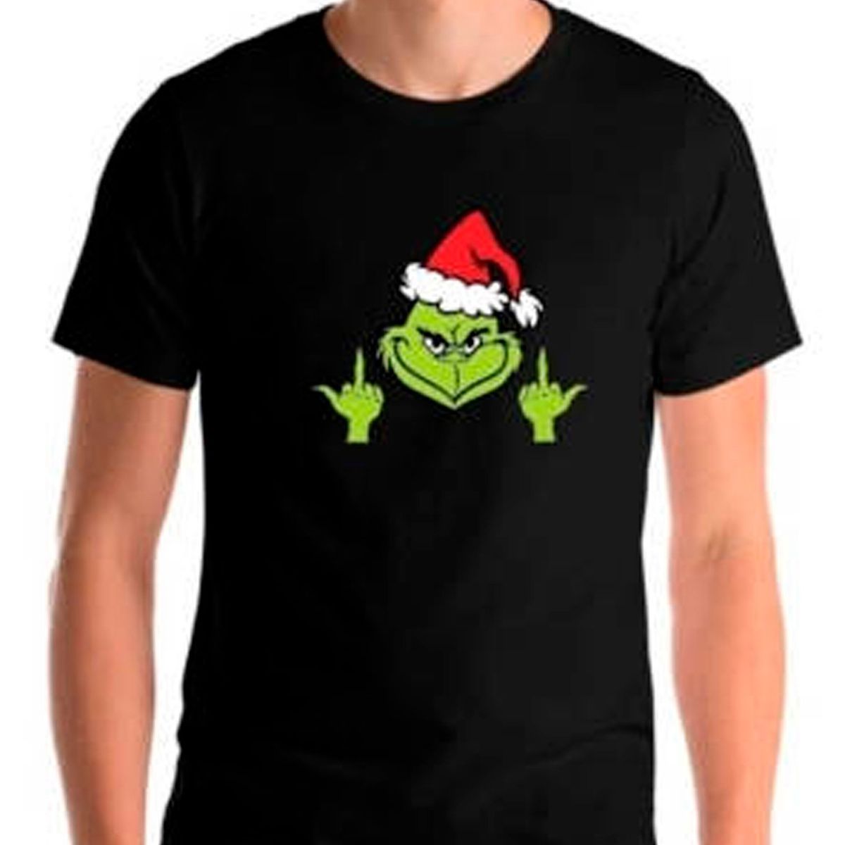 GENERICO - Polera Navidad Grinch Dedos Pascuas Unisex Moda