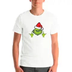 GENERICO - Polera Navidad Grinch Dedos Pascuas Hombre
