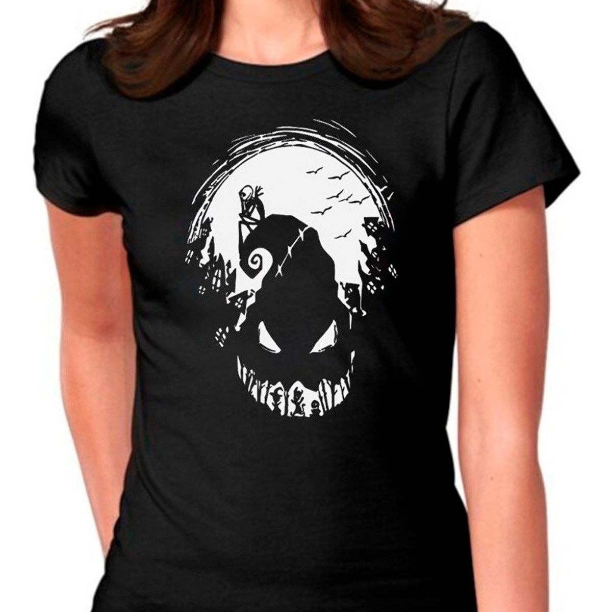 GENERICO - Polera  Extraño Mundo Jack 001 Halloween Dama