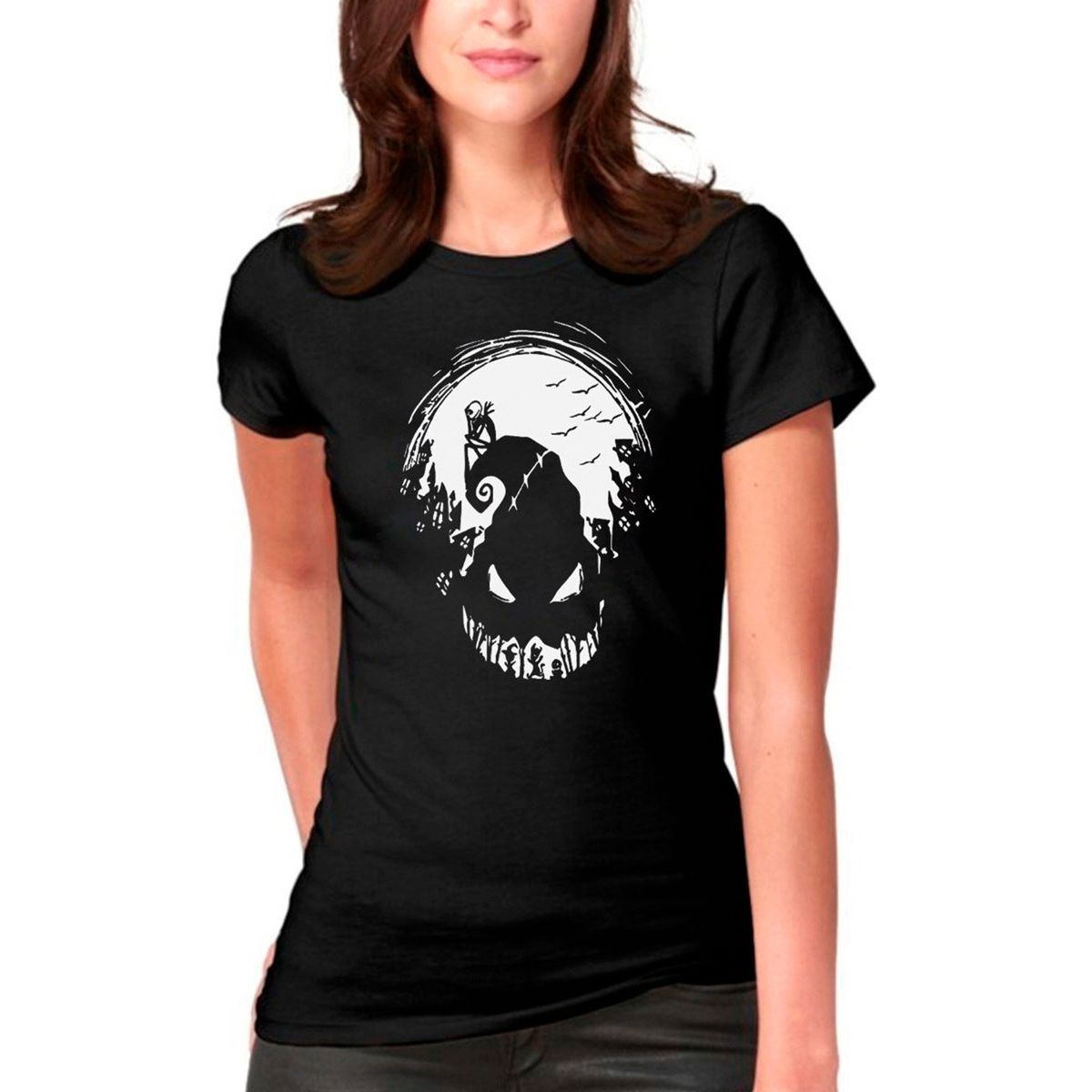 GENERICO - Polera  Extraño Mundo Jack 001 Halloween Dama