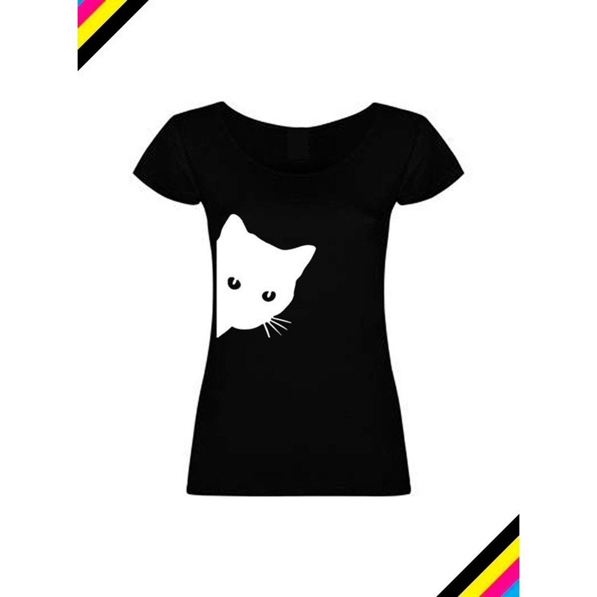 GENERICO - Polera Gato Gatito De Lado  Moda Mujer