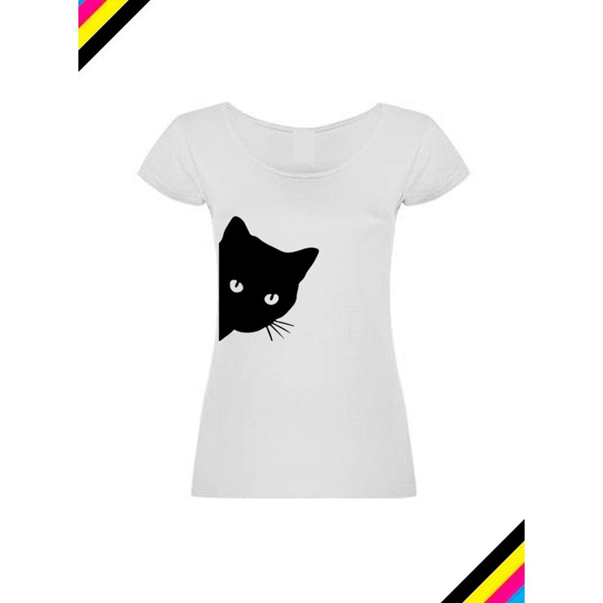 GENERICO - Polera Gato Gatito De Lado  Moda Mujer