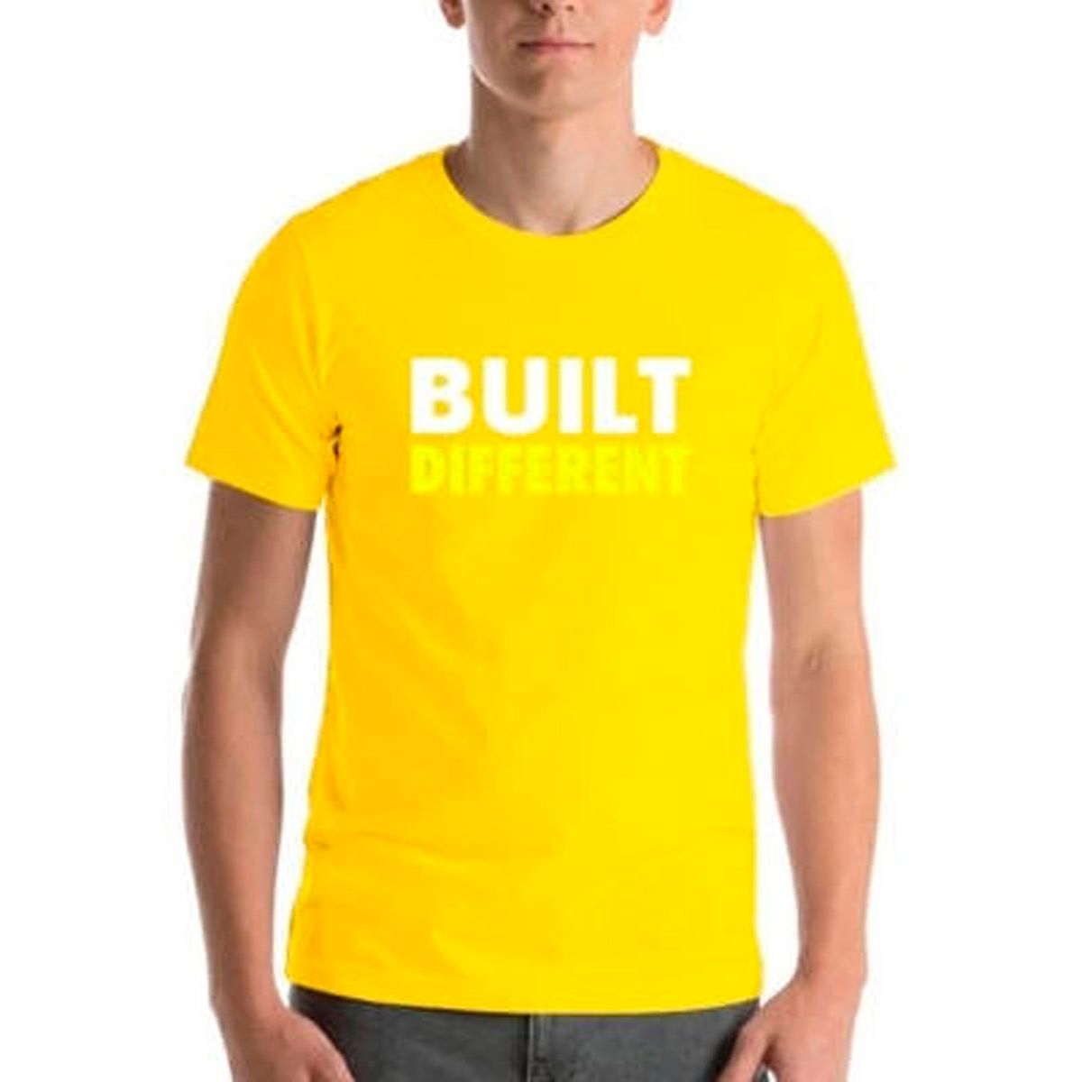 GENERICO - Polera Build Different Yellow Crossfit Gimnasio Luchador