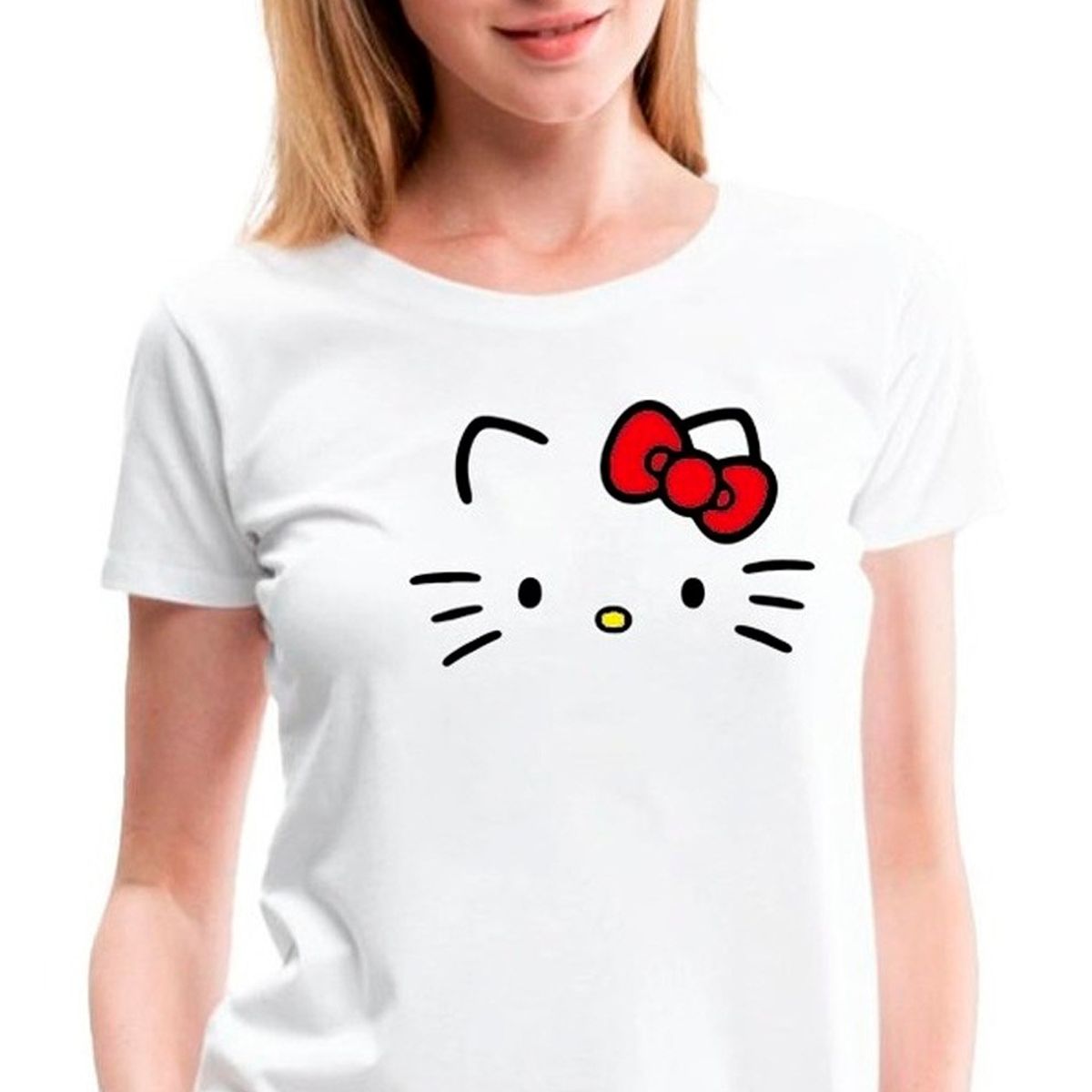 GENERICO - Polera Regalo Diseño Gato Cat Kawaihellokitty Mujerniña