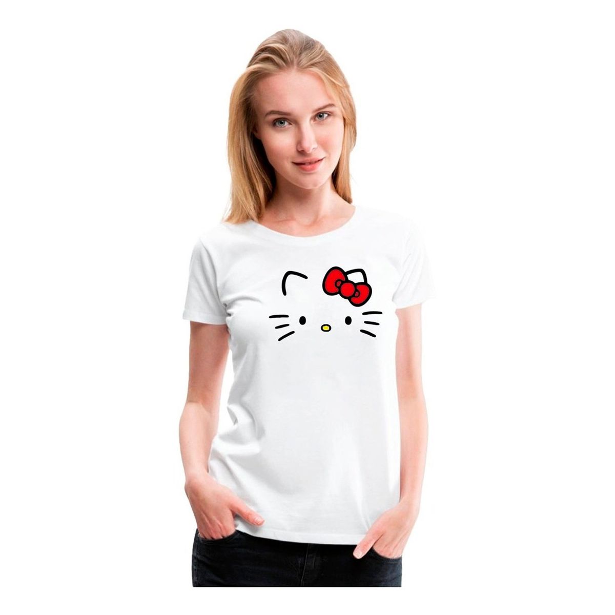 GENERICO - Polera Regalo Diseño Gato Cat Kawaihellokitty Mujerniña