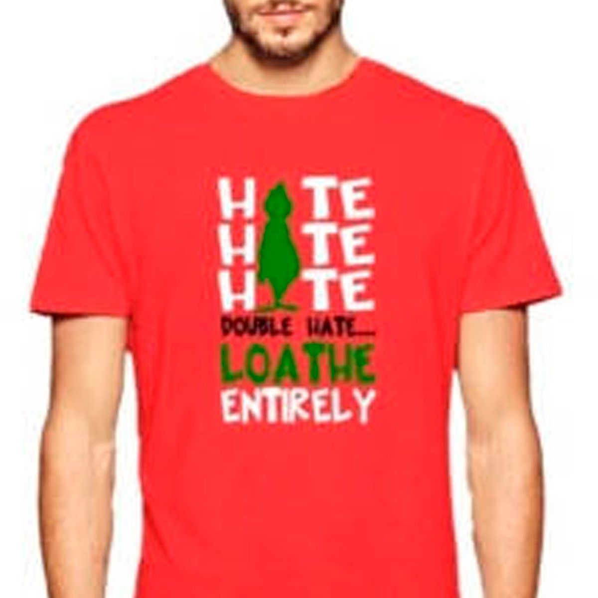 GENERICO - Polera Grinch Odio A Todos Hate Hate Hate Hombre
