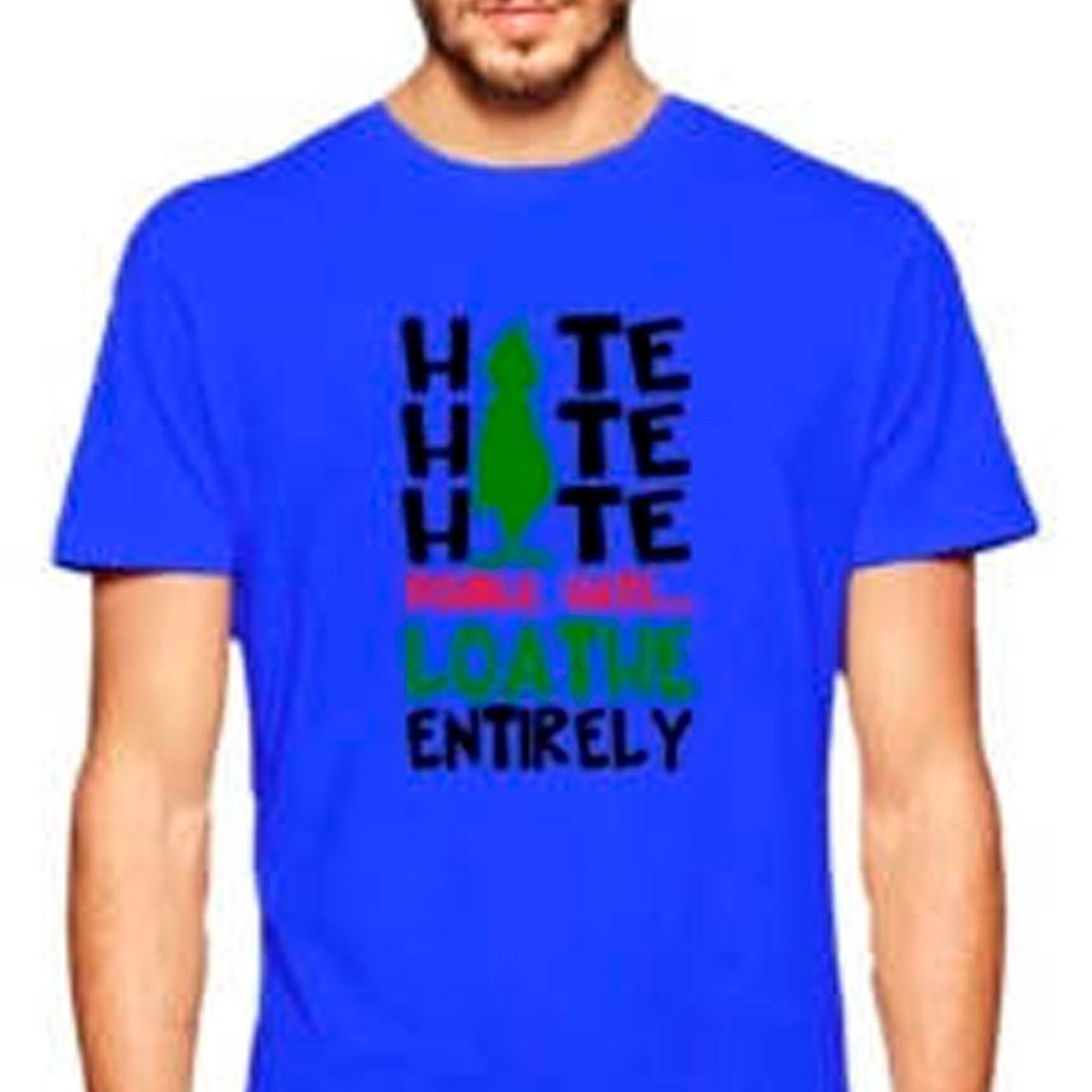 GENERICO - Polera Grinch Odio A Todos Hate Hate Hate Hombre