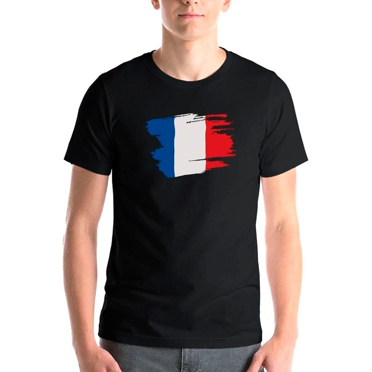 GENERICO - Polera Francia  Bandera  Mundial Futbol Fan  Hombre Niño
