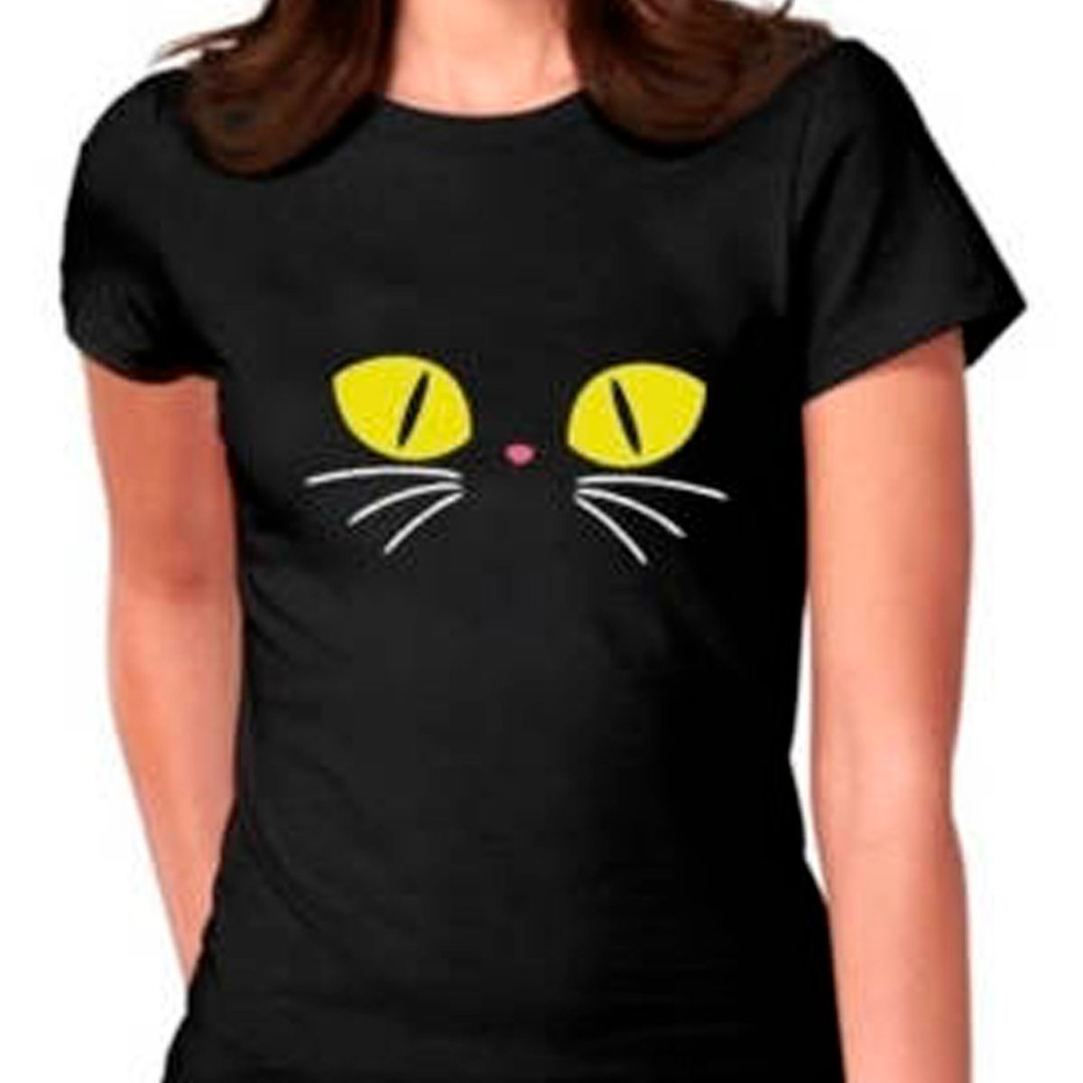 GENERICO - Polera Halloween Gato Gatito De La Suerte Mujer