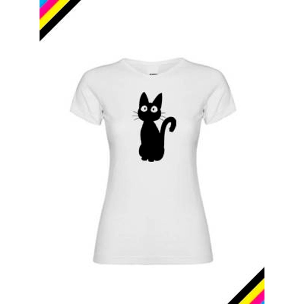 GENERICO - Polera Halloween Gato Gatito De La Suerte Mujer