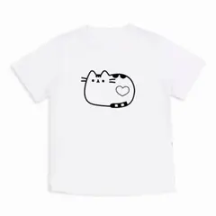 GENERICO - Polera Gatito Lindo Kawai Corazon Niña 100% Algodon