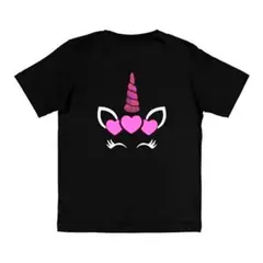 GENERICO - Polera Unicornio Corazon Holografico Rosado Niñas