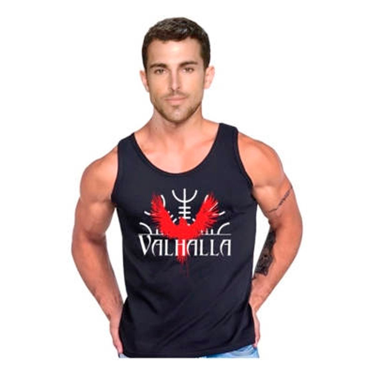 GENERICO - Polera Diseño Valhalla Vikyngos Musculosa Tank Gym Life
