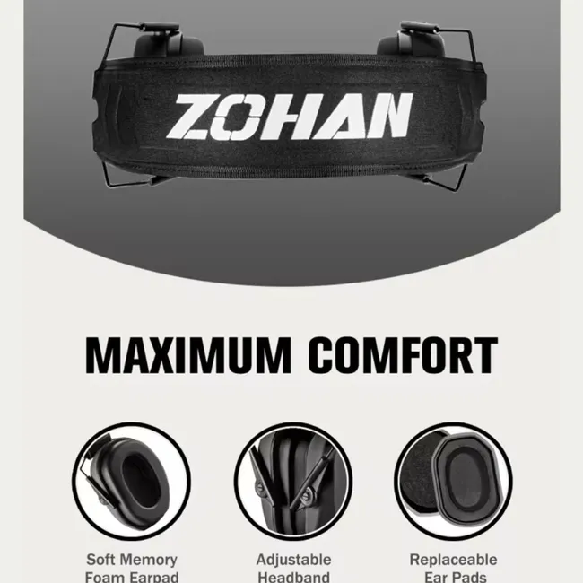 ZOHAN - Audífonos Anti ruido, 10 años y adultos,28db, autismo, negro
