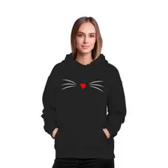 GENERICO - Poleron Gato Gatito Bigotes Mujer Niña