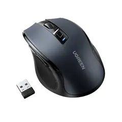 UGREEN - Mouse Inalambrico 24Ghz Ergonomico Negro Mu006